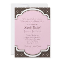 Pink and Brown Invitation