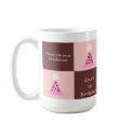 Pink and Brown Party Hat Birthday Party Products mugs