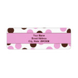 Pink and Brown Polka Dot ADDRESS Labels