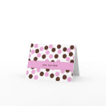 Pink and Brown Polka Dot Greeting and Note Cards