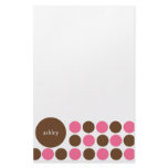 Pink and Brown Stationery