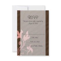 Pink and Brown Swirl Make-Up Artist or Salon Custom Invites