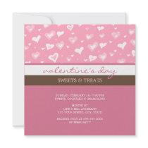 Pink And Brown Valentine's Day party invitation by BluePlanet Pink And Brown Valentine's Day party invitation