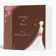 Pink and Brown Wedding Planner binder