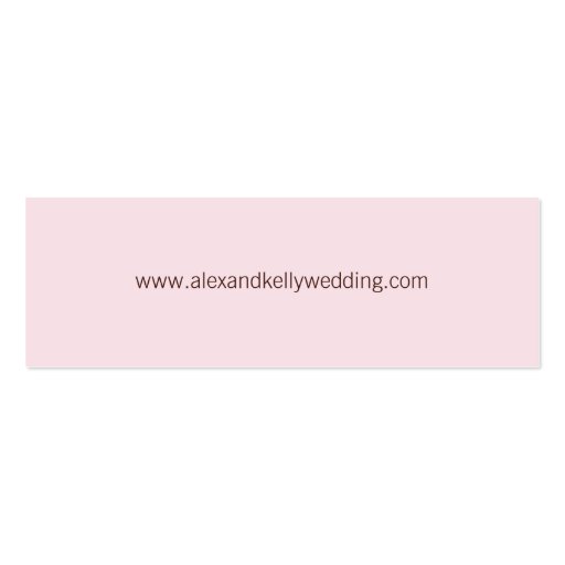 Pink and Brown Wedding Website Business Card (back side)