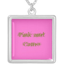 Pink and Camo Custom Necklace