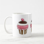 Pink and chocolate cupcakes cupcake mug