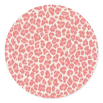 Pink and Cream Leopard Print Gifts Sticker