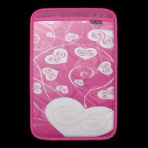 Pink and Cute Hearts MacBook Sleeve ipad sleeves