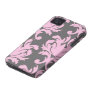 pink and deep gray large damask iphone 4 case-mate case pink and deep gray large damask iphone 4 case-mate case