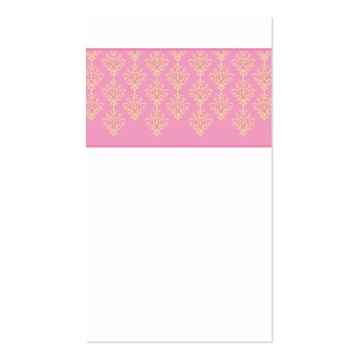 Pink and Gold Baptism Favor Tag - Twins Business Cards (back side)