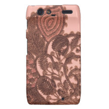 Pink And Gold Bohemian Paisley Droid RAZR Cases