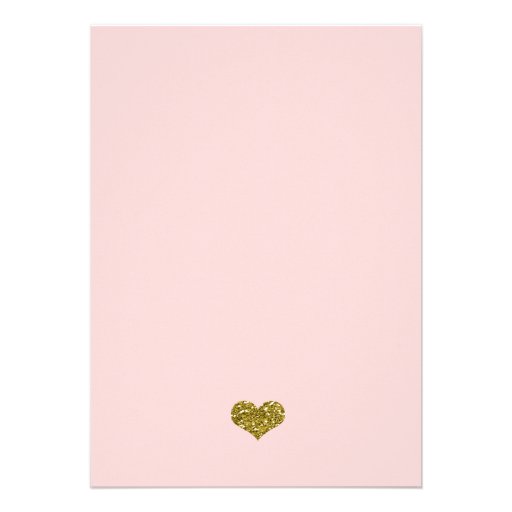 Pink and Gold Glitter Baby Girl Shower Invitation