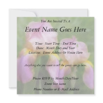 Pink And Gold Irises Announcement