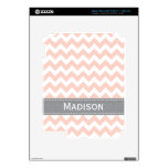 Pink and Gray Chevron iPad 3 Skin