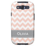 Pink and Gray Chevron Samsung Galaxy S3 Case