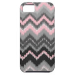 Pink and Gray Ikat Chevron casemate cases