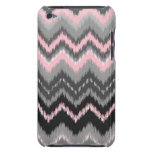 Pink and Gray Ikat Chevron iPod Case-Mate Cases
