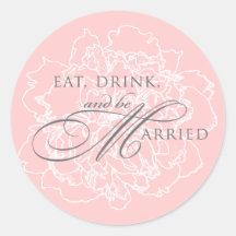 Pink and Gray Peony Sticker