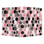 Pink and Gray Polka Dot  Binder