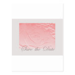 Pink and Gray Save The Date  Rose Edwardian Post Cards