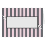 Pink and Gray Striped Card