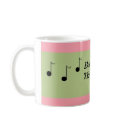 Pink and Green Best Music Teacher mugs