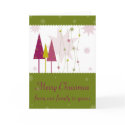 Pink and Green Christmas Trees 2 cards by CustomGreetingCardz Pink and Green Christmas Trees 2 cards