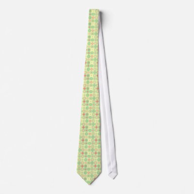 PINK AND GREEN CIRCLE PATTERN NECK WEAR by dgpaulart