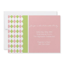 Pink and Green Diamond Invitation by kandelyn Pink and Green Diamond Invitation