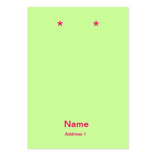pink and green earring cards business card template (front side)