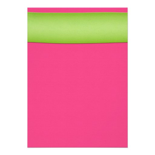 Pink and Green Floral Damask Wedding Invitation