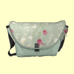 Pink and Green Floral Messenger Bag messenger bags