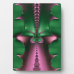 Pink and Green Fractal Plaque