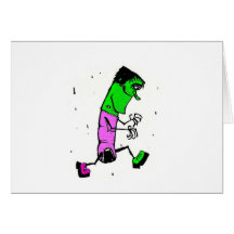 Pink and Green Frankenfinger Card