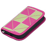 Pink and Green Geo Plaid planners