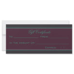 Pink And Green Heart Damask Rack Card