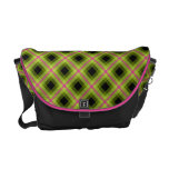 Pink and Green Neon Plaid Commuter Bags