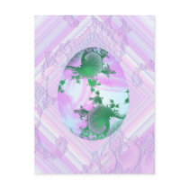 Pink and Green Painted Egg postcards