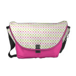 Pink and green polkadots Rickshaw messenger bag