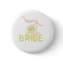 Pink and Green Retro Bride buttons