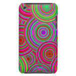 Pink and Green Retro Circles Pattern iPod Case-Mate Case