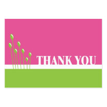 Pink and Green Thankyou Business Card Templates