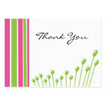 Pink and Green Thankyou Business Card Template Pink and Green Thankyou Business Card Template