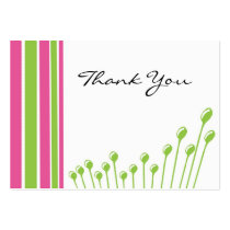 Pink and Green Thankyou business cards by semas87 Pink and Green Thankyou business cards