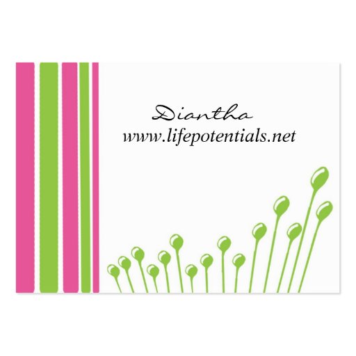 Pink and Green Thankyou Business Card Templates (back side)