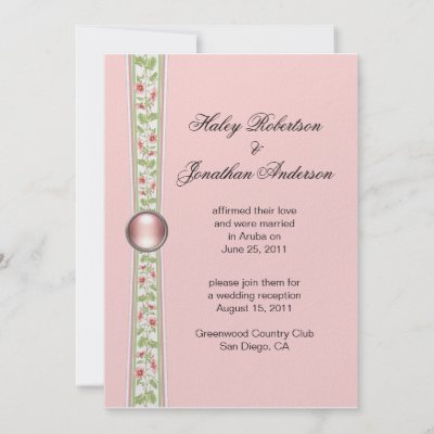 wedding invitation examples for the reception