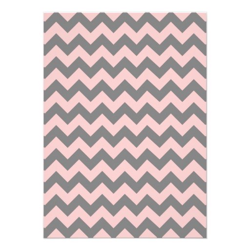Pink and Grey Baby Shower with Love and Umbrella Announcements