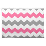 Pink and Grey Chevron Placemat