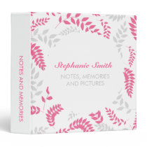 Pink and Grey Ferns Foliage Binder binders